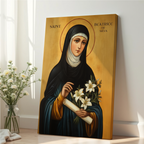 Saint Beatrice of Silva Icon Print, Baptism & Confirmation Gift, Orthodox Wall Art