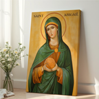 Saint Abigail Icon Print, Honeybee Patron Gift, Christian Decor, Holygraceart