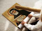 Saint Faustina Icon Print, Patron Saint Devotion and Healing Gift, Orthodox home Altar