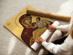 Our Lady of Tenderness Orthodox Icon Print, Motherhood Blessing Gift