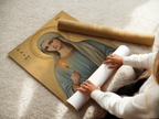 Saint Genevieve of Paris Icon Print, French Patron Saint Wall Art, Protection Gift