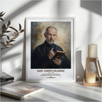 Saint Joseph Calasanz Portrait Print, Patron of Schools Wall Decor, Holygraceart H287