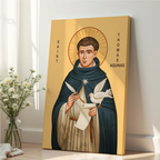 Saint Thomas Aquinas Icon Wall Art, Wisdom and Study Gift, Holygraceart