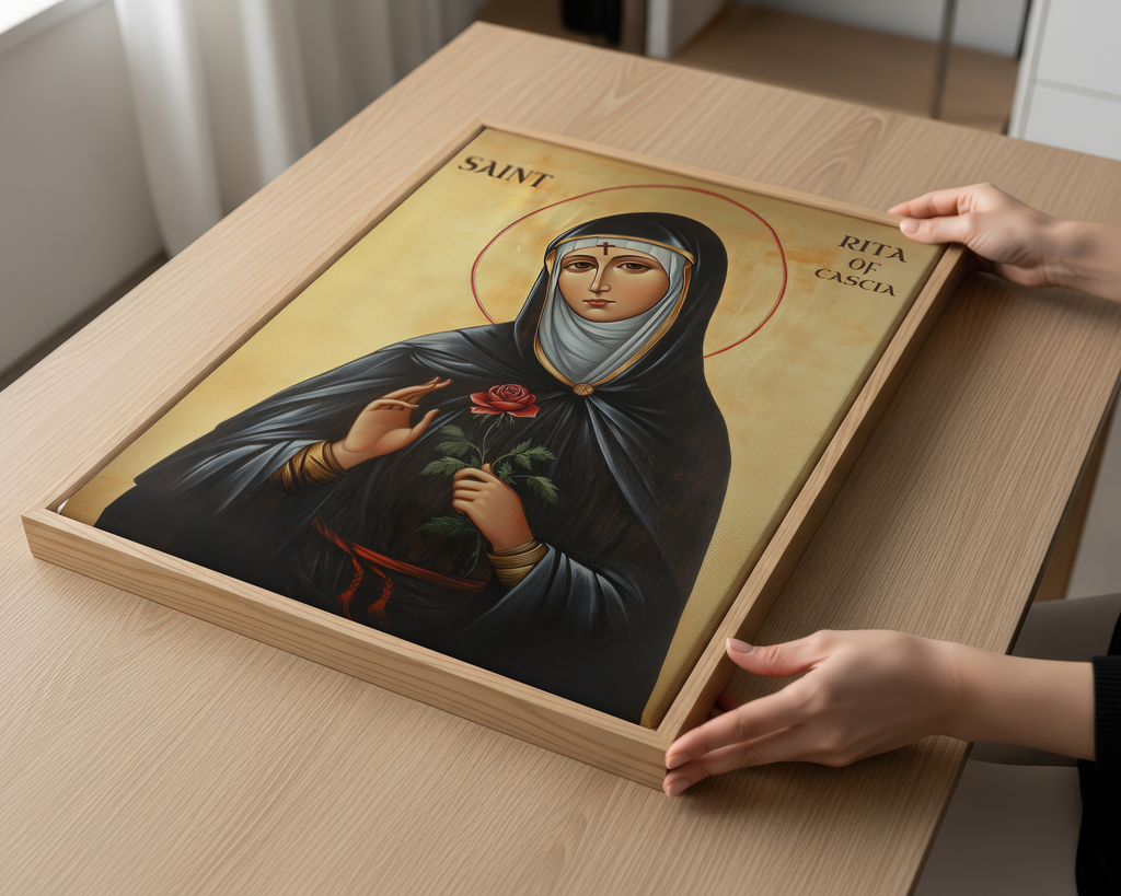 Saint Rita of Cascia Icon, Hope and Healing Gift, Patron Saint of Impossible Causes