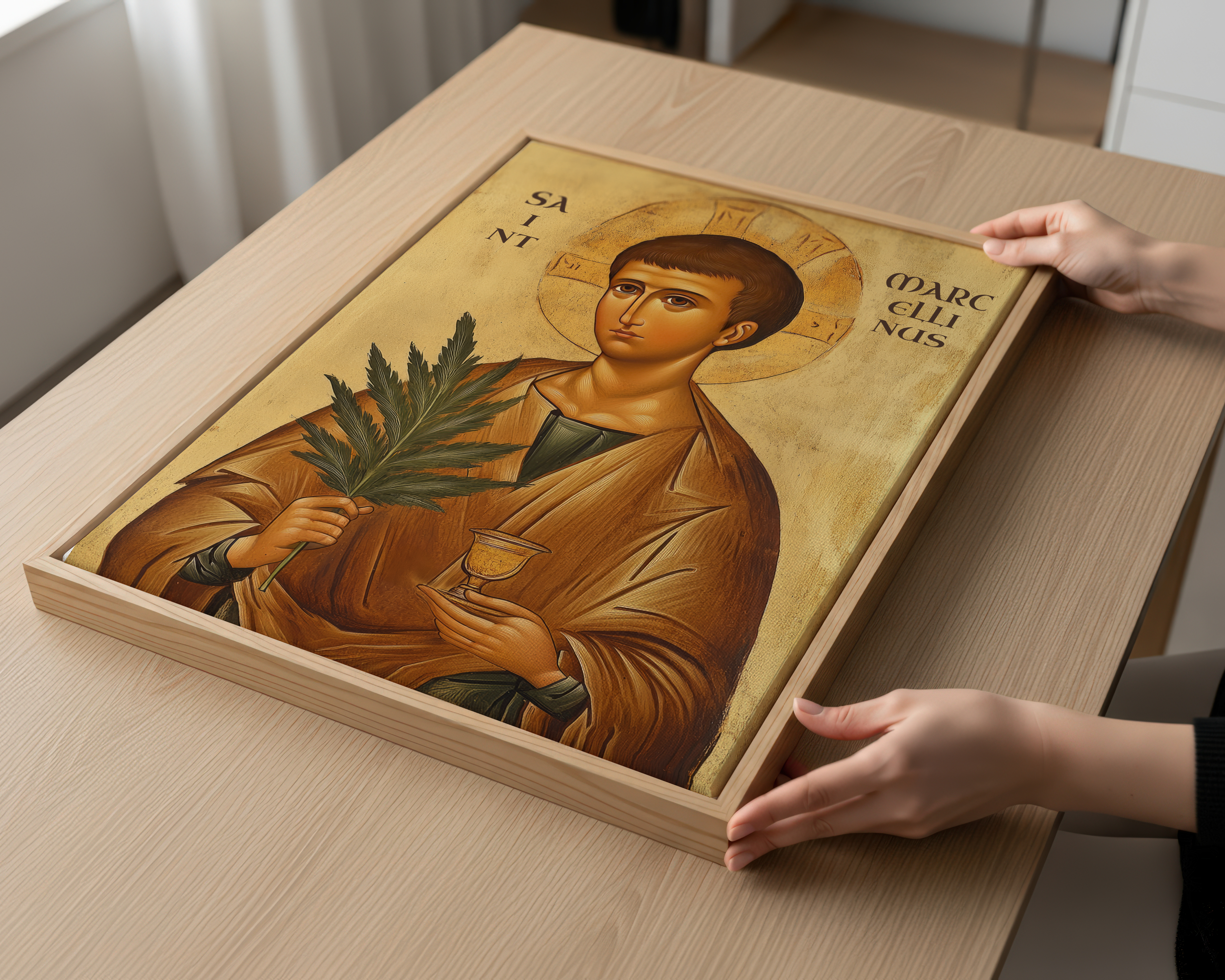 Saint Marcellinus Icon Print, Martyr Prayer Gift, Orthodox Decor, Holygraceart