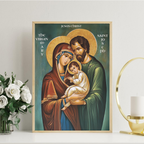 Holy Family Icon Print, Wedding Gift, Marriage Blessing Gift, Orthodox Wall Art