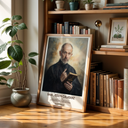 Saint Joseph Calasanz Portrait Print, Patron of Schools Wall Decor, Holygraceart H287