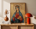 Saint Margaret of Scotland Icon Print, Scottish Catholic Decor, Prayer Gift, Holygraceart