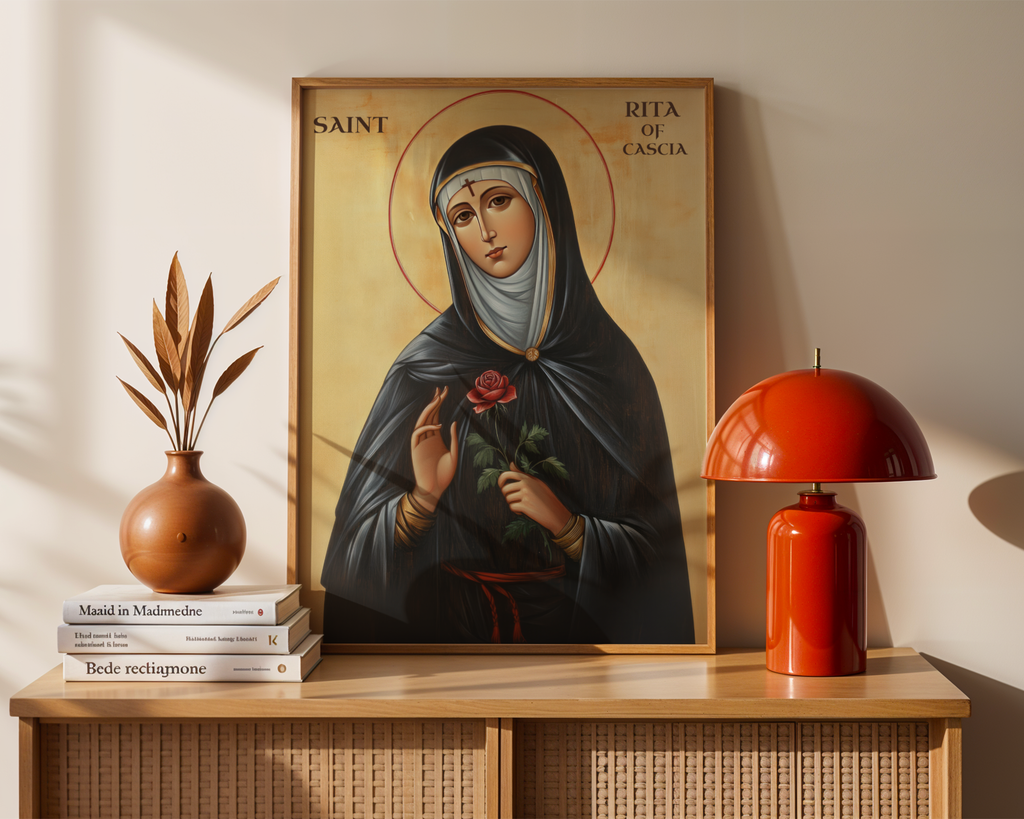 Saint Rita of Cascia Icon, Hope and Healing Gift, Patron Saint of Impossible Causes