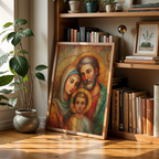 Holy Family Portrait Wall Art, Wedding and Housewarming Gift, Sacred Home Decor