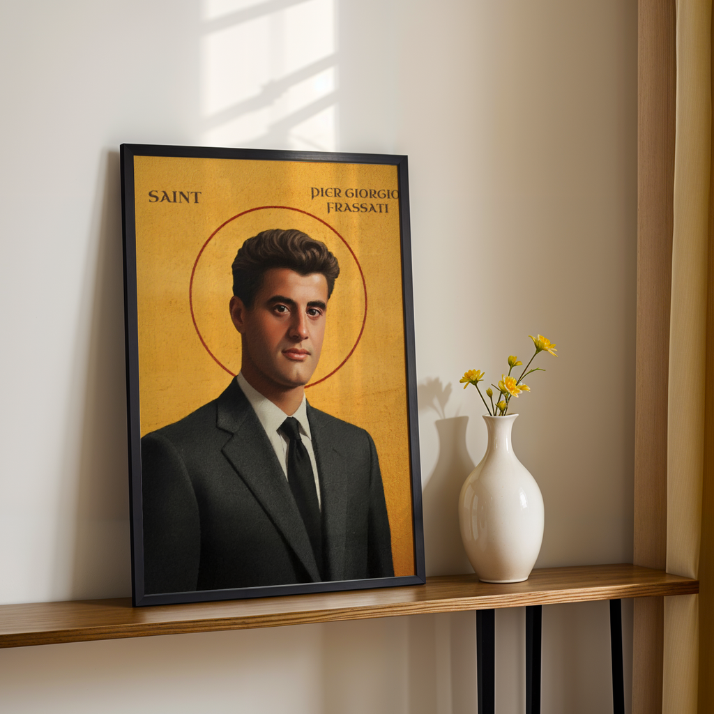 Saint Pier Giorgio Frassati Icon Wall Art, Student Gift Orthodox Print, Holygraceart