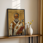 Saint Gregory the Great Icon Print, Doctor of the Church Gift Byzantine Wall Art, Holygraceart