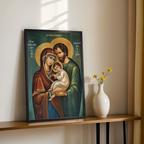 Holy Family Icon Print, Wedding Gift, Marriage Blessing Gift, Orthodox Wall Art
