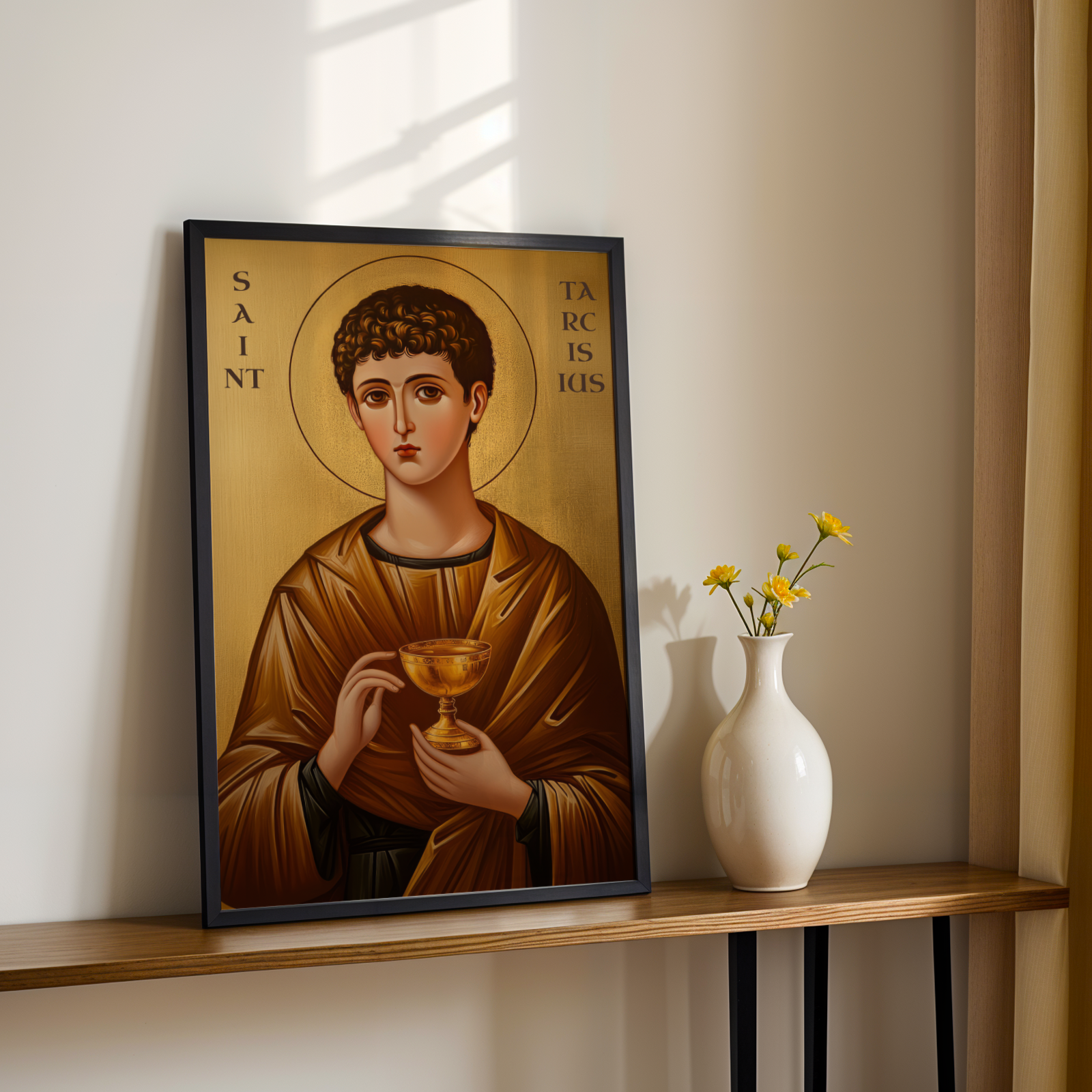 Saint Tarcisius Icon Print, Patron Saint of Altar Servers, First Communion Gift