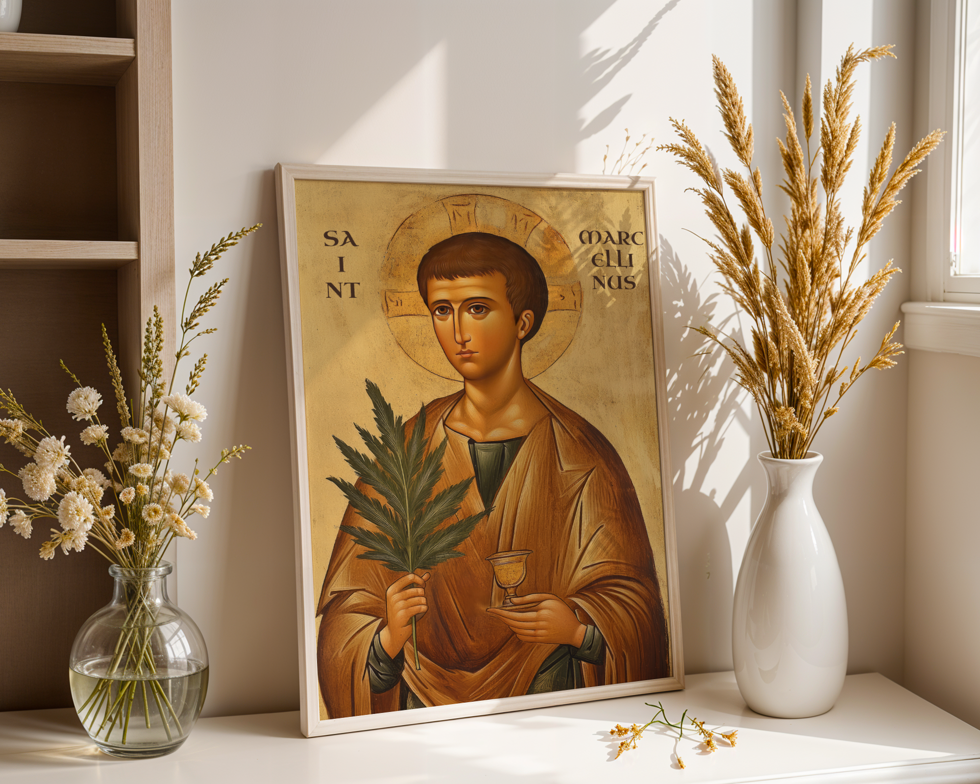 Saint Marcellinus Icon Print, Martyr Prayer Gift, Orthodox Decor, Holygraceart