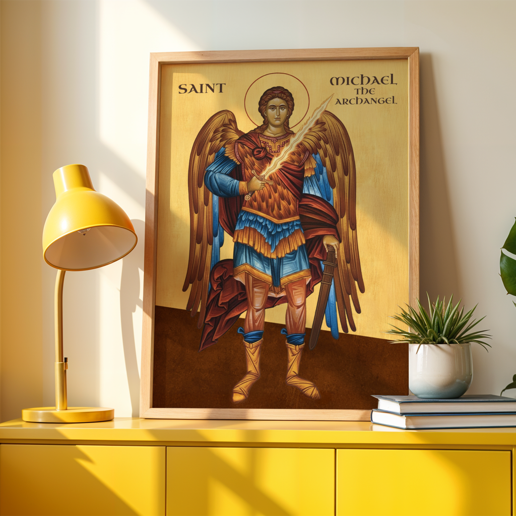 Saint Michael the Archangel Orthodox Icon Wall Art, Confirmation Gift, Protection Gift, Holygraceart