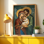 Holy Family Icon Print, Wedding Gift, Marriage Blessing Gift, Orthodox Wall Art