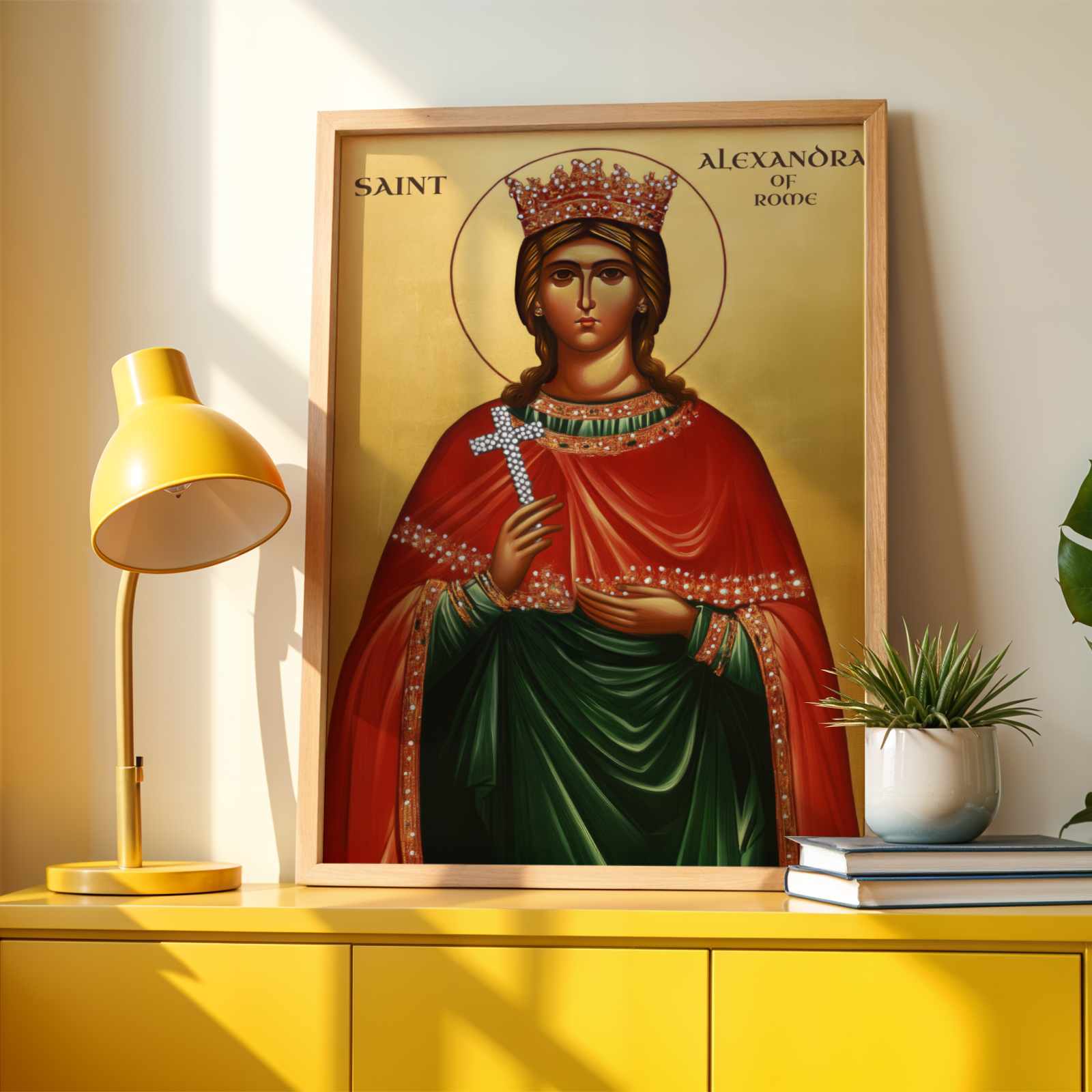 Saint Alexandra of Rome Icon Print, Courage and Faith Gift Orthodox Wall Art, Holygraceart