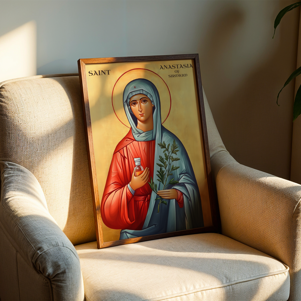 Saint Anastasia of Sirmium Wall Art, Protection and Healing Gift, Holygraceart