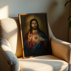Sacred Heart of Jesus Portrait Print, First Communion and Faith Gift, Holygraceart