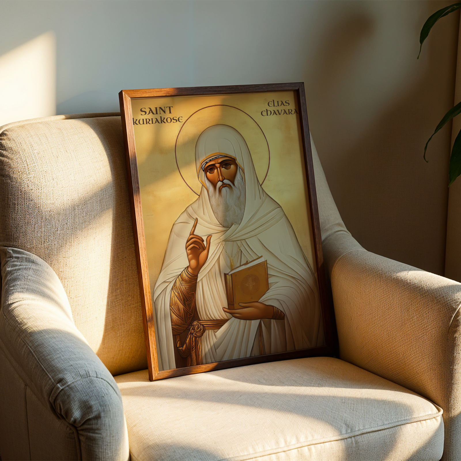 Saint Kuriakose Elias Chavara Icon Print, Spiritual Father Gift Orthodox Wall Art, Holygraceart