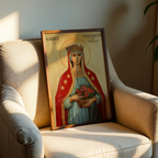 Saint Elizabeth of Hungary Icon Print, Charity and Roses Miracle Gift, Holygraceart