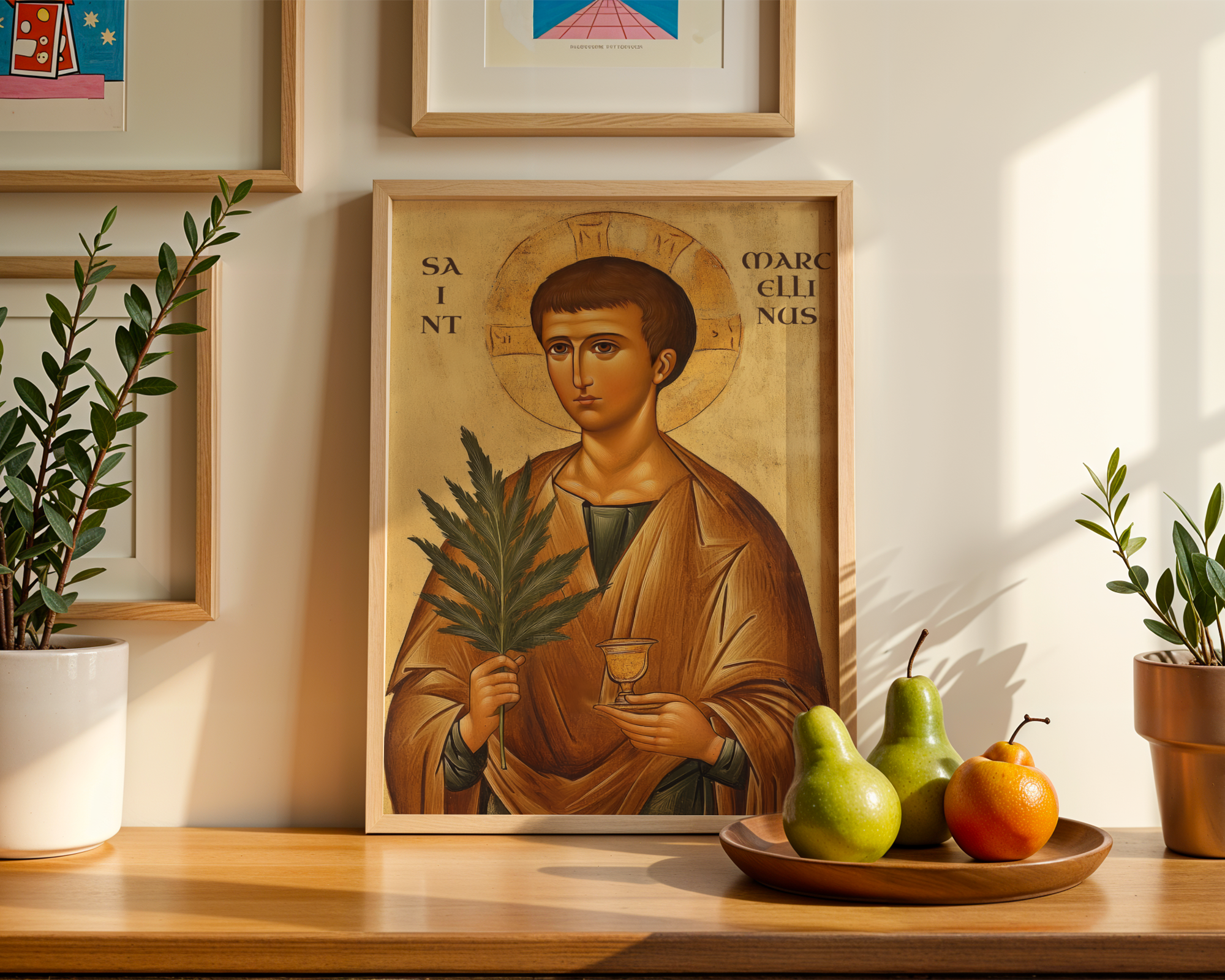 Saint Marcellinus Icon Print, Martyr Prayer Gift, Orthodox Decor, Holygraceart