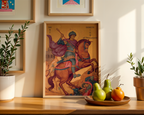 Saint Demetrius of Thessaloniki Icon Wall Art, Warrior Protection Gift Orthodox