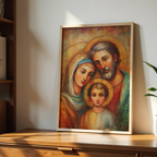 Holy Family Portrait Wall Art, Wedding and Housewarming Gift, Sacred Home Decor
