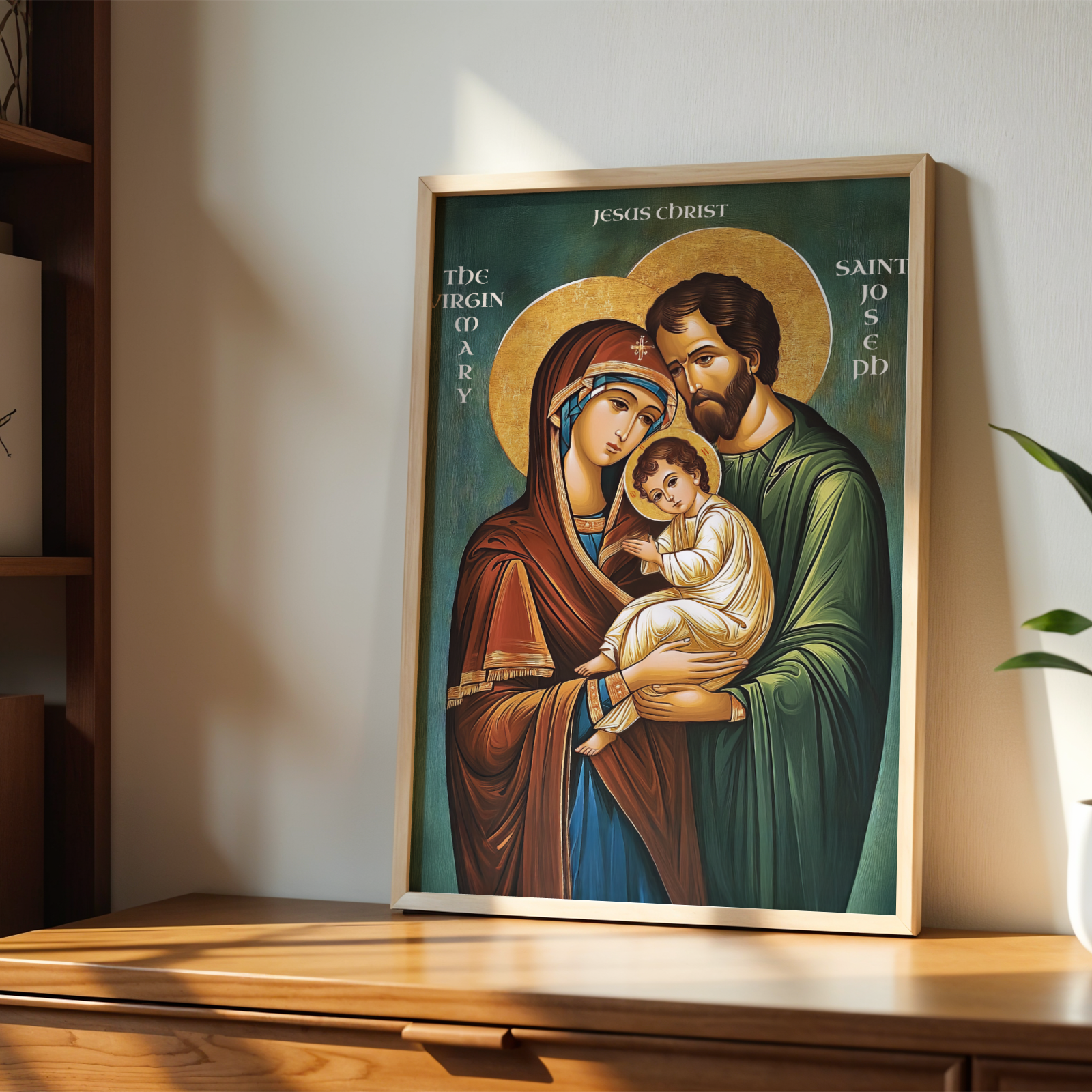 Holy Family Icon Print, Wedding Gift, Marriage Blessing Gift, Orthodox Wall Art