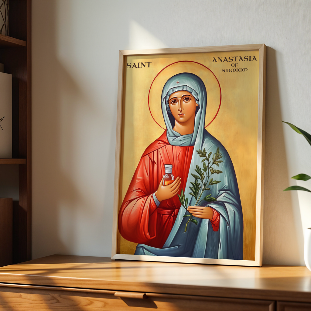 Saint Anastasia of Sirmium Wall Art, Protection and Healing Gift, Holygraceart