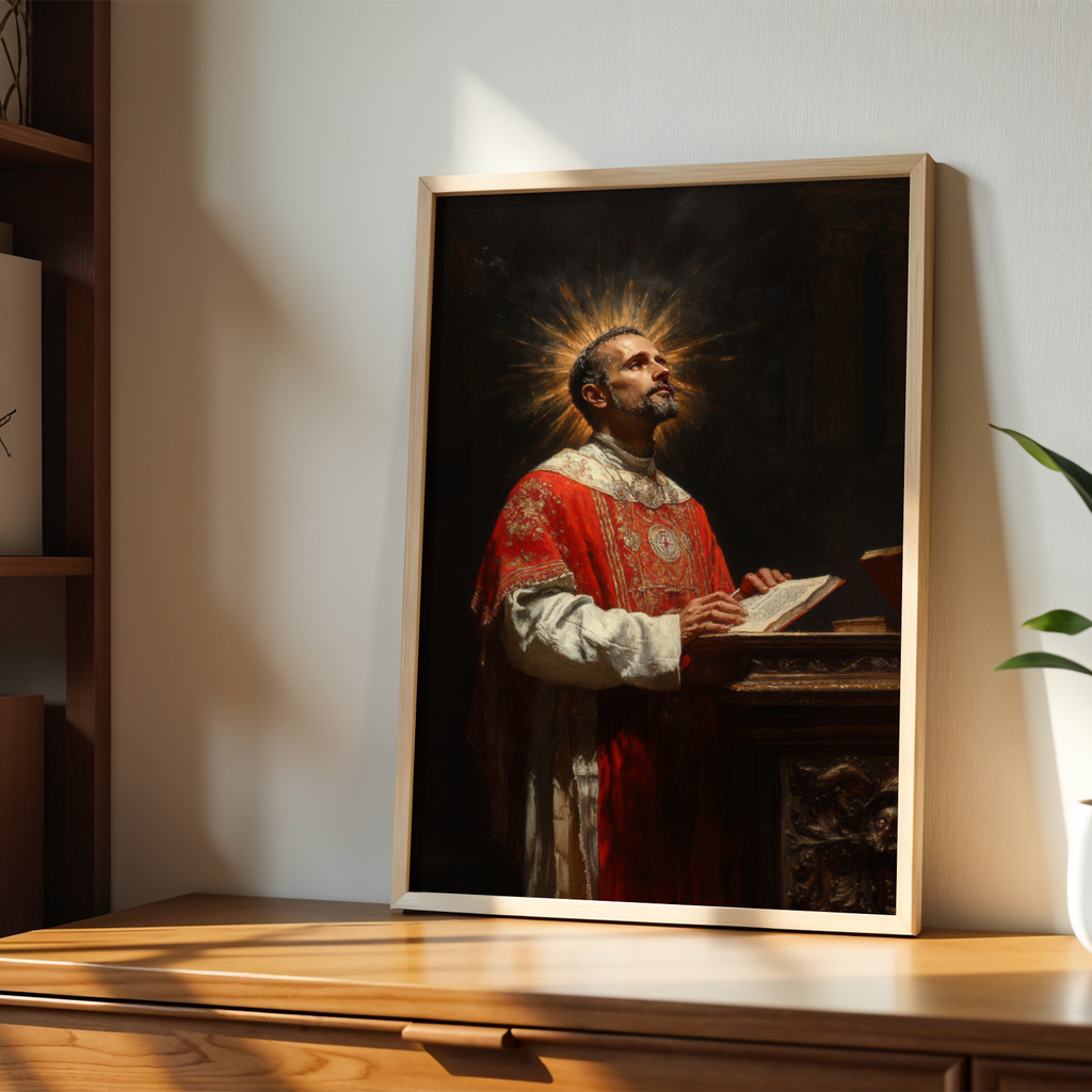 Saint Ignatius of Loyola Print, Jesuit Devotion Gift, Prayer and Study Wall Art, Holygraceart