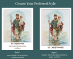 Saint Christopher Wall Art, Travel Gift, Catholic Home Decor, Holygraceart H285
