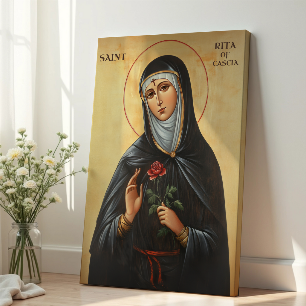 Saint Rita of Cascia Icon, Hope and Healing Gift, Patron Saint of Impossible Causes
