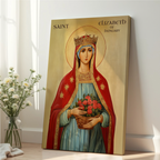 Saint Elizabeth of Hungary Icon Print, Charity and Roses Miracle Gift, Holygraceart