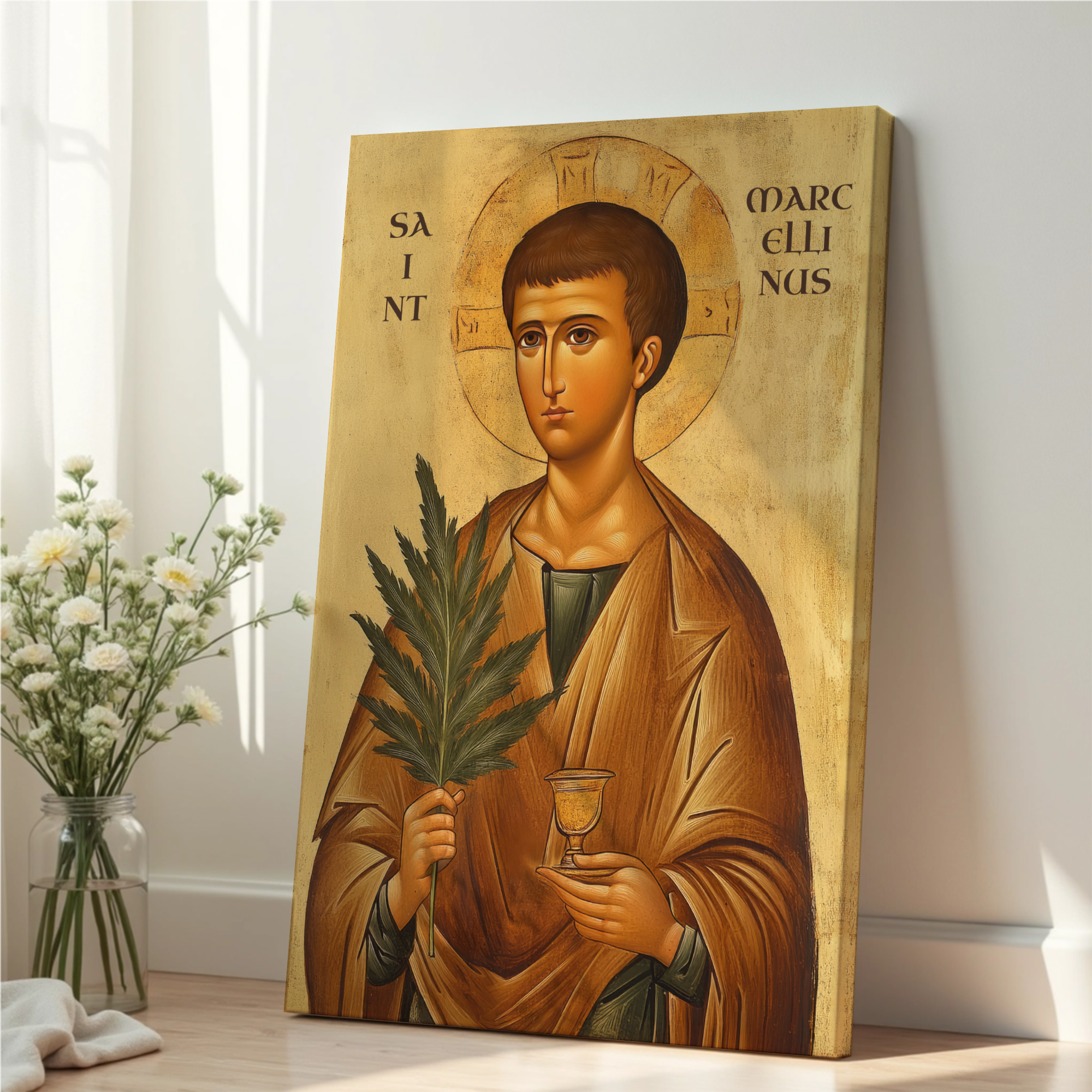 Saint Marcellinus Icon Print, Martyr Prayer Gift, Orthodox Decor, Holygraceart