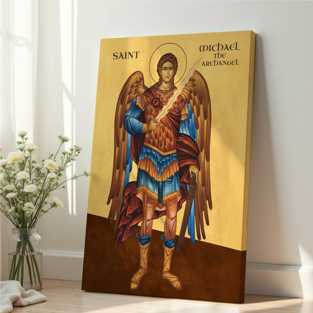 Saint Michael the Archangel Orthodox Icon Wall Art, Confirmation Gift, Protection Gift, Holygraceart