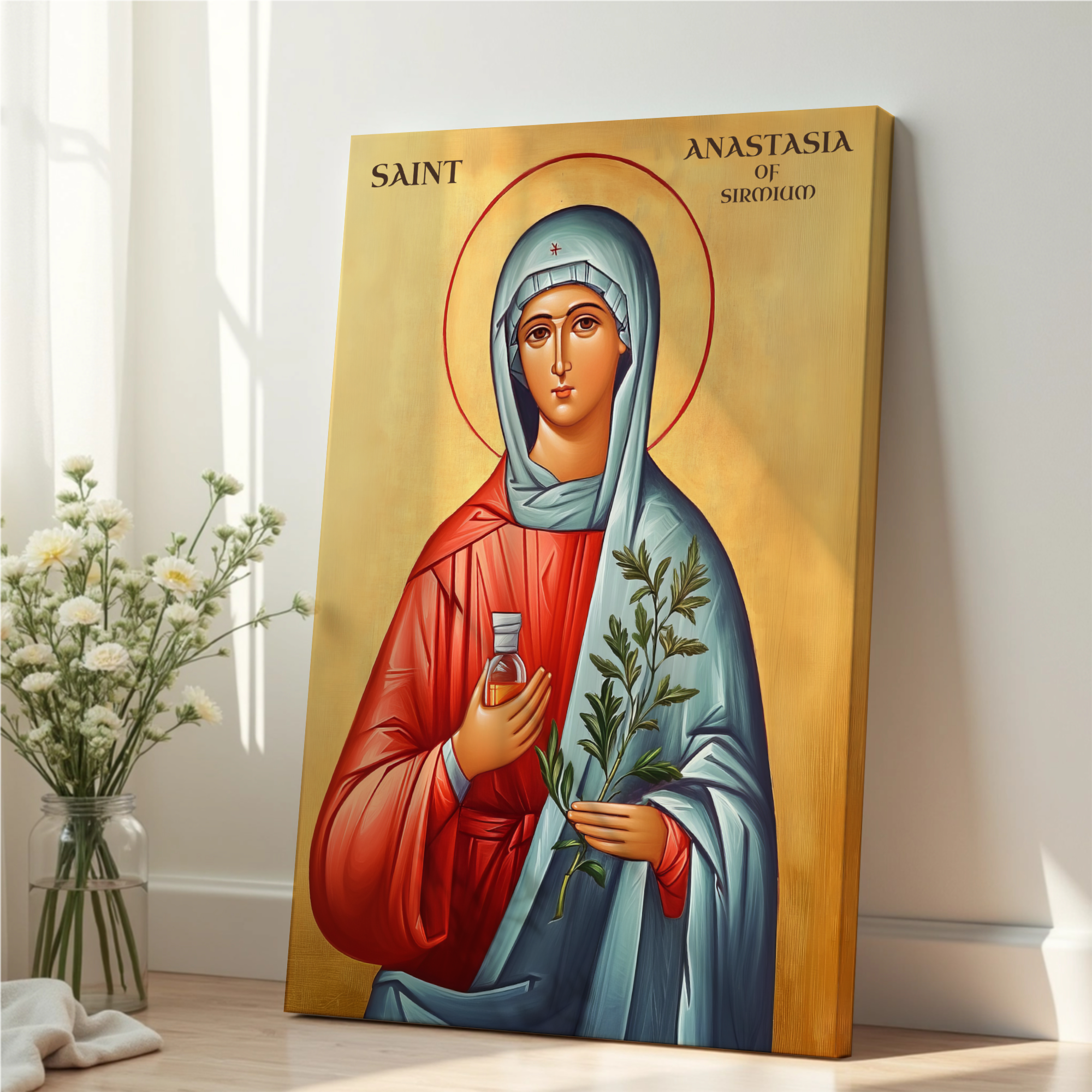 Saint Anastasia of Sirmium Wall Art, Protection and Healing Gift, Holygraceart