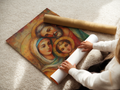 Holy Family Portrait Wall Art, Wedding and Housewarming Gift, Sacred Home Decor