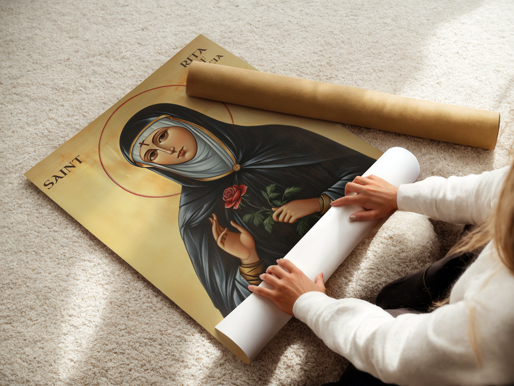 Saint Rita of Cascia Icon, Hope and Healing Gift, Patron Saint of Impossible Causes