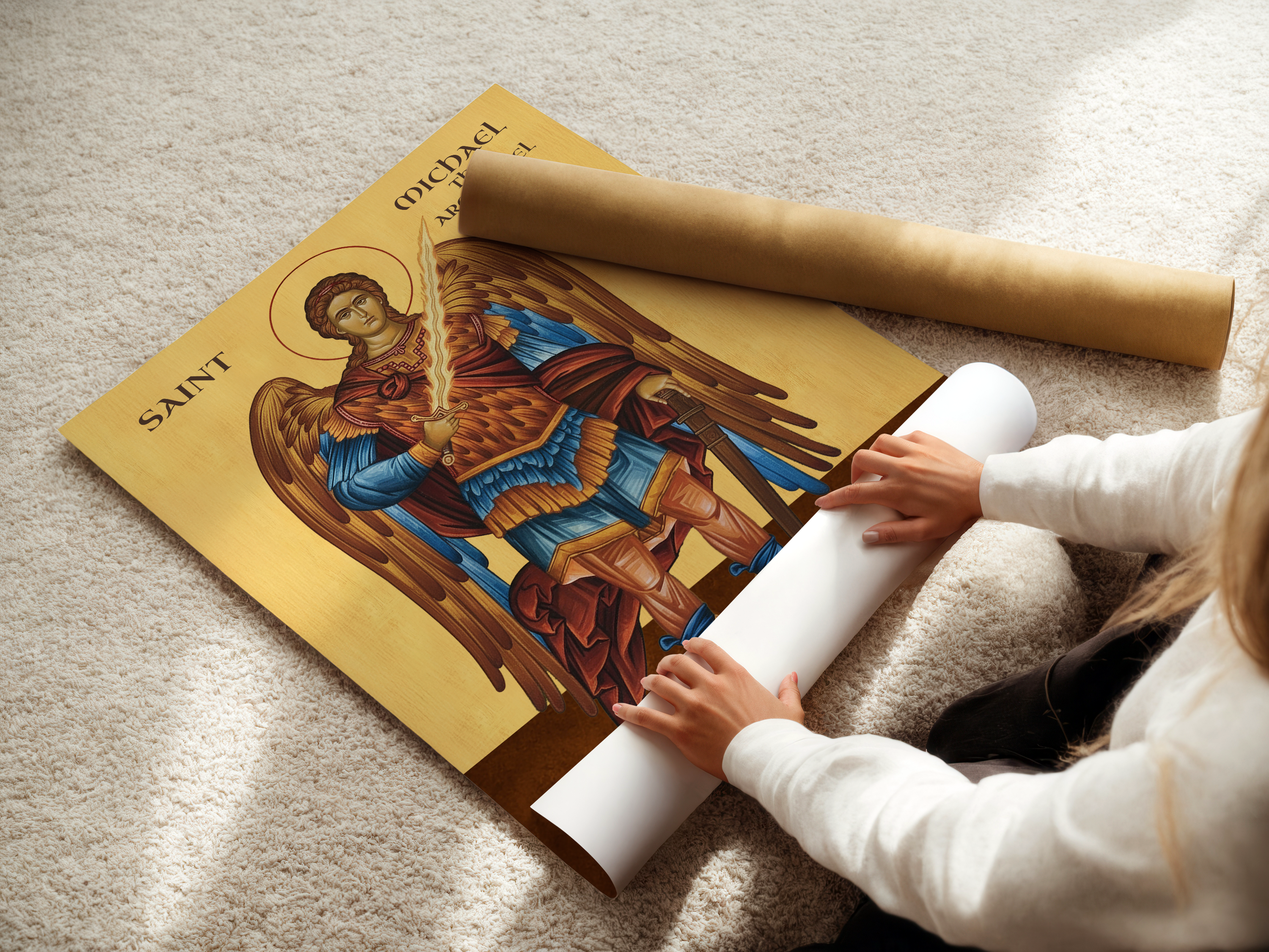 Saint Michael the Archangel Orthodox Icon Wall Art, Confirmation Gift, Protection Gift, Holygraceart