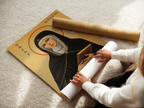 Saint Scholastica of Nursia, Patron Saint Gift, Orthodox Icon Print, Holygraceart