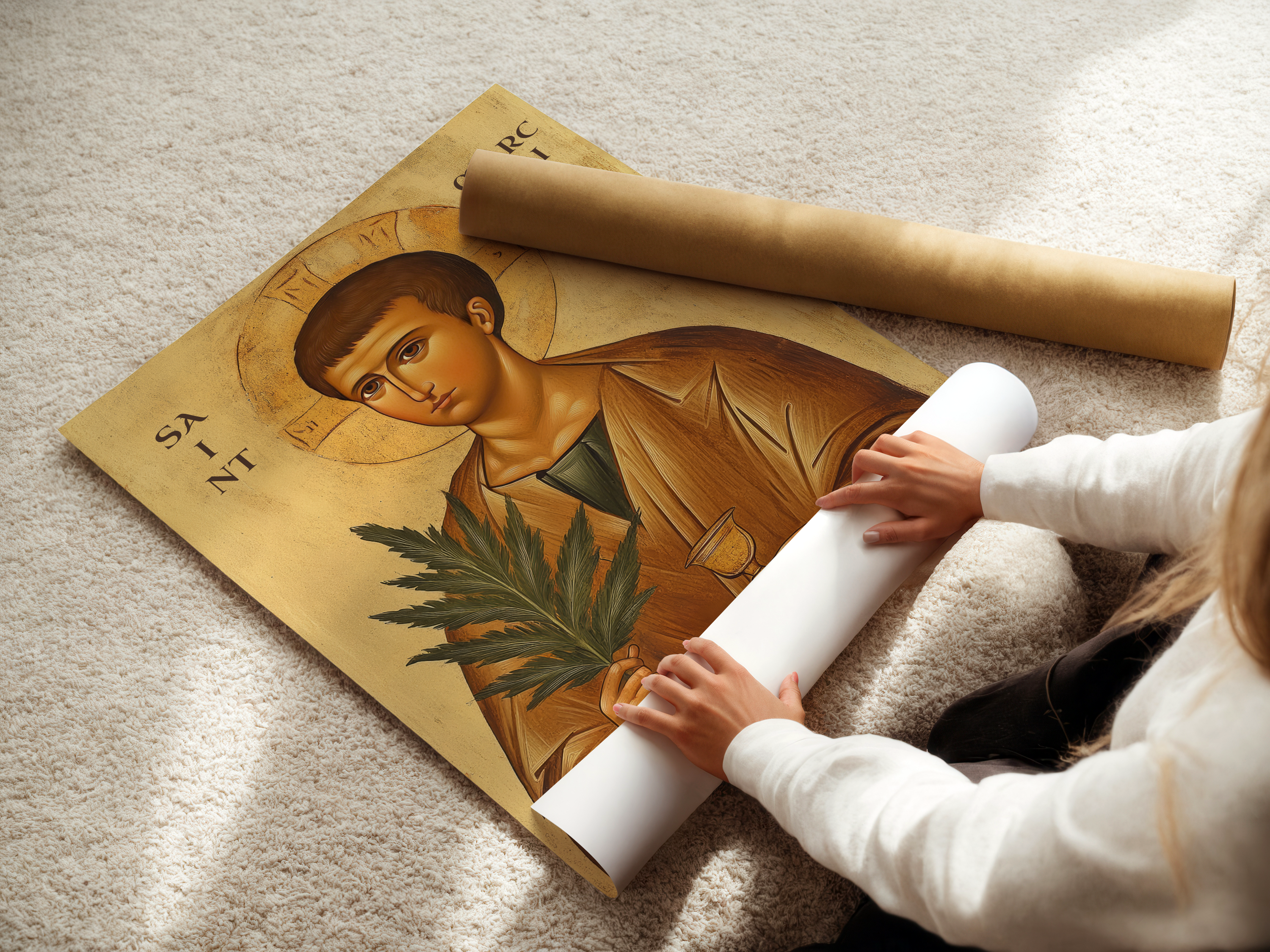 Saint Marcellinus Icon Print, Martyr Prayer Gift, Orthodox Decor, Holygraceart