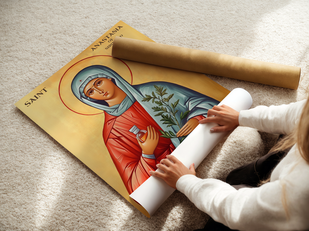 Saint Anastasia of Sirmium Wall Art, Protection and Healing Gift, Holygraceart
