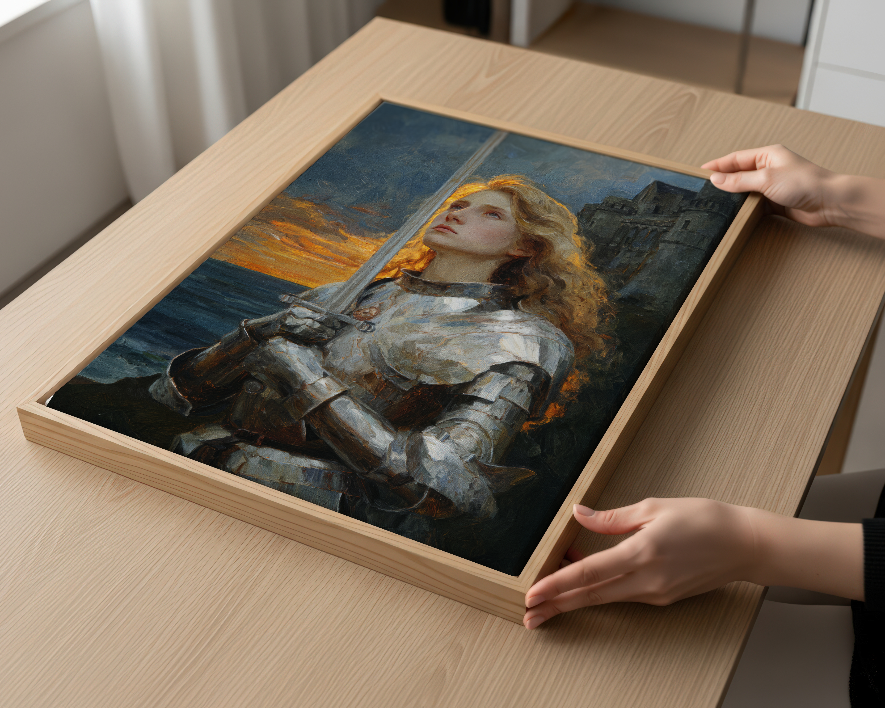 Saint Joan of Arc Wall Art, Courage and Victory Gift, Christian Home Decor, Holygraceart