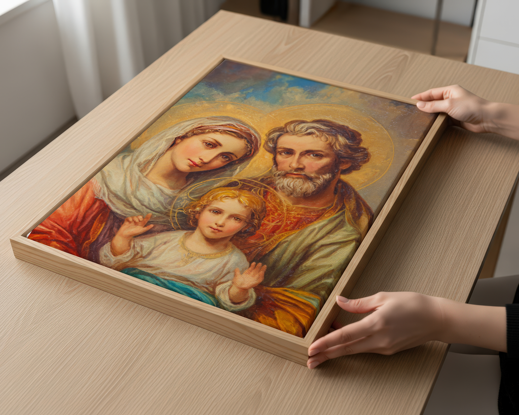 Holy Family Wall Art Print, Wedding and Housewarming Gift, Catholic Home Decor, Holygraceart