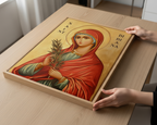 Saint Bibiana Icon Print, Healing Prayer Gift, Byzantine Home Decor, Holygraceart