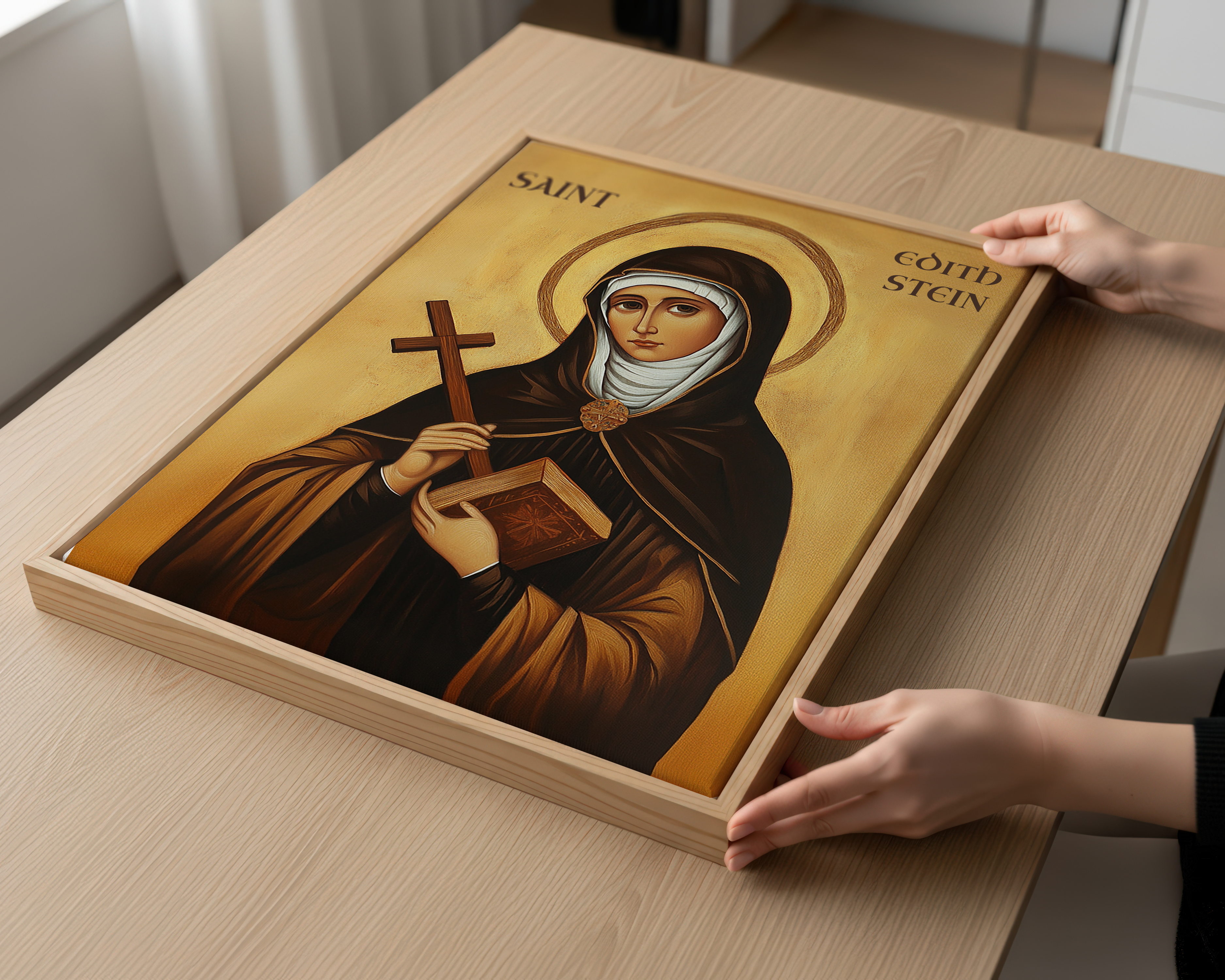 Saint Edith Stein Icon Print, Women of Faith Gift, Orthodox Wall Art, Holygraceart