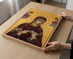 Mother of God Untier of Knots Orthodox Icon Print, Marian Prayer Room Decor