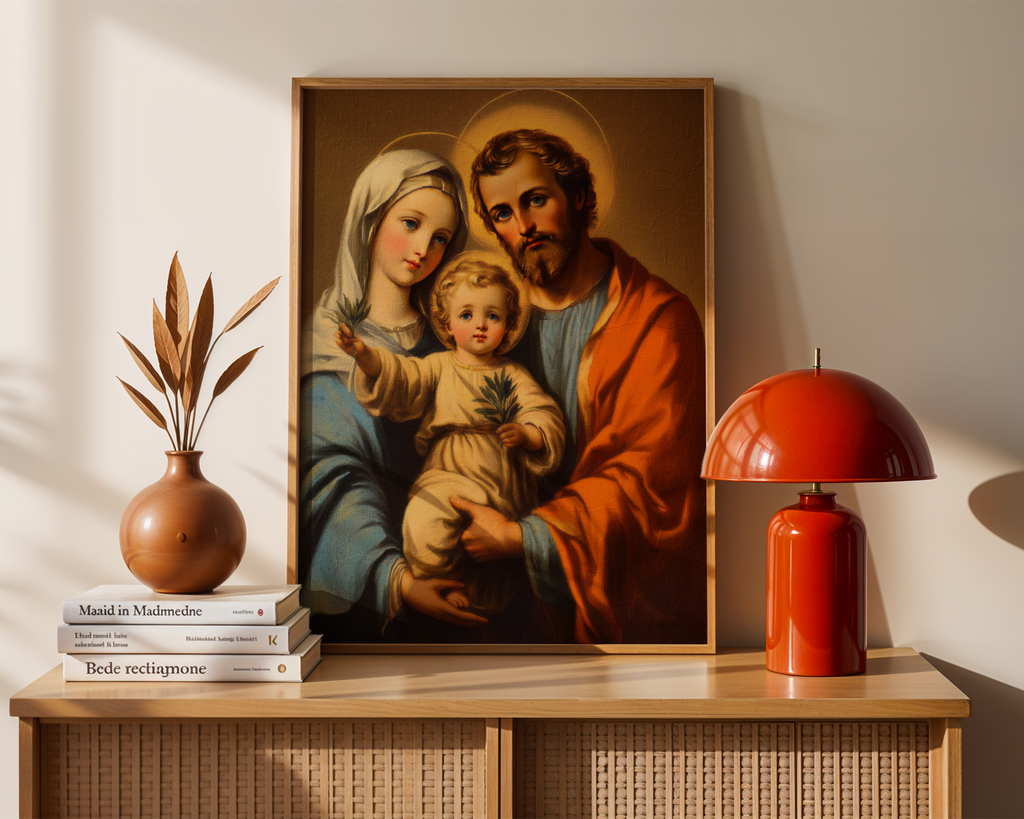 Holy Family Wall Art, Wedding and Housewarming Gift, Catholic Home Decor